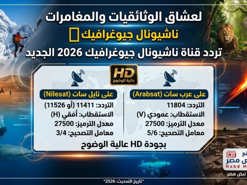 “لعشاق الوثائقيات والمغامرات”.. تردد قناة ناشيونال جيوغرافيك 2026 الجديد على نايل سات وعرب سات بجودة HD