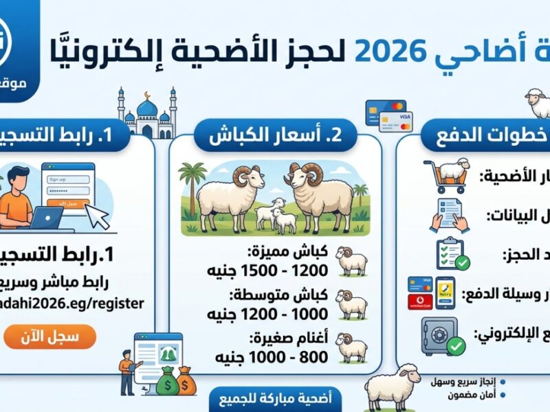 رابط التسجيل في منصة أضاحي 2026 لحجز الأضحية إلكترونيًا وأسعار الكباش وخطوات الدفع بالتفصيل