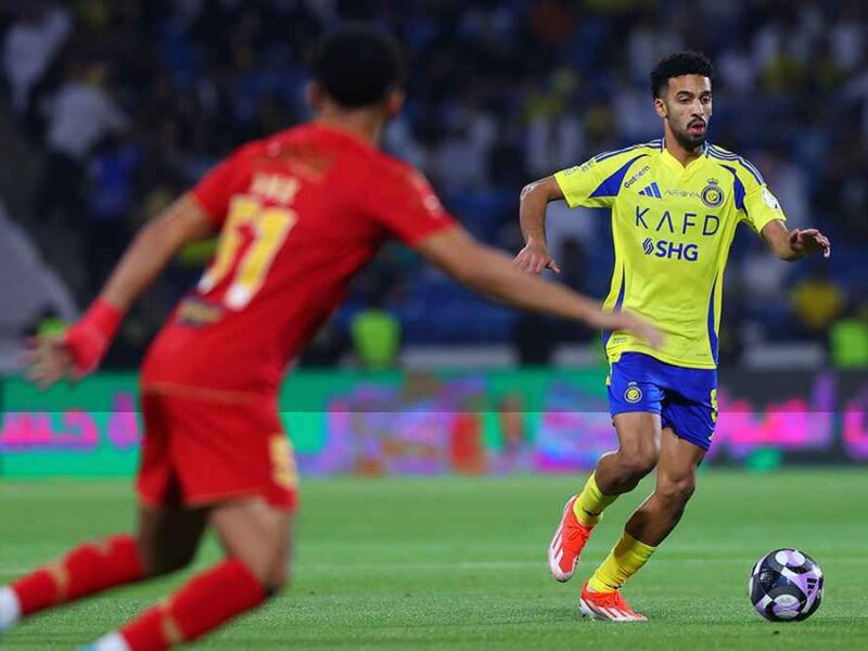 al nasr vs damac: مجريات مباراة النصر ضد ضمك الان في الدوري السعودي 2026